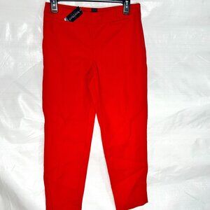 Mid-Rise Flat Front Red Capri Pants - White House Black Market - NEW - Size 2R